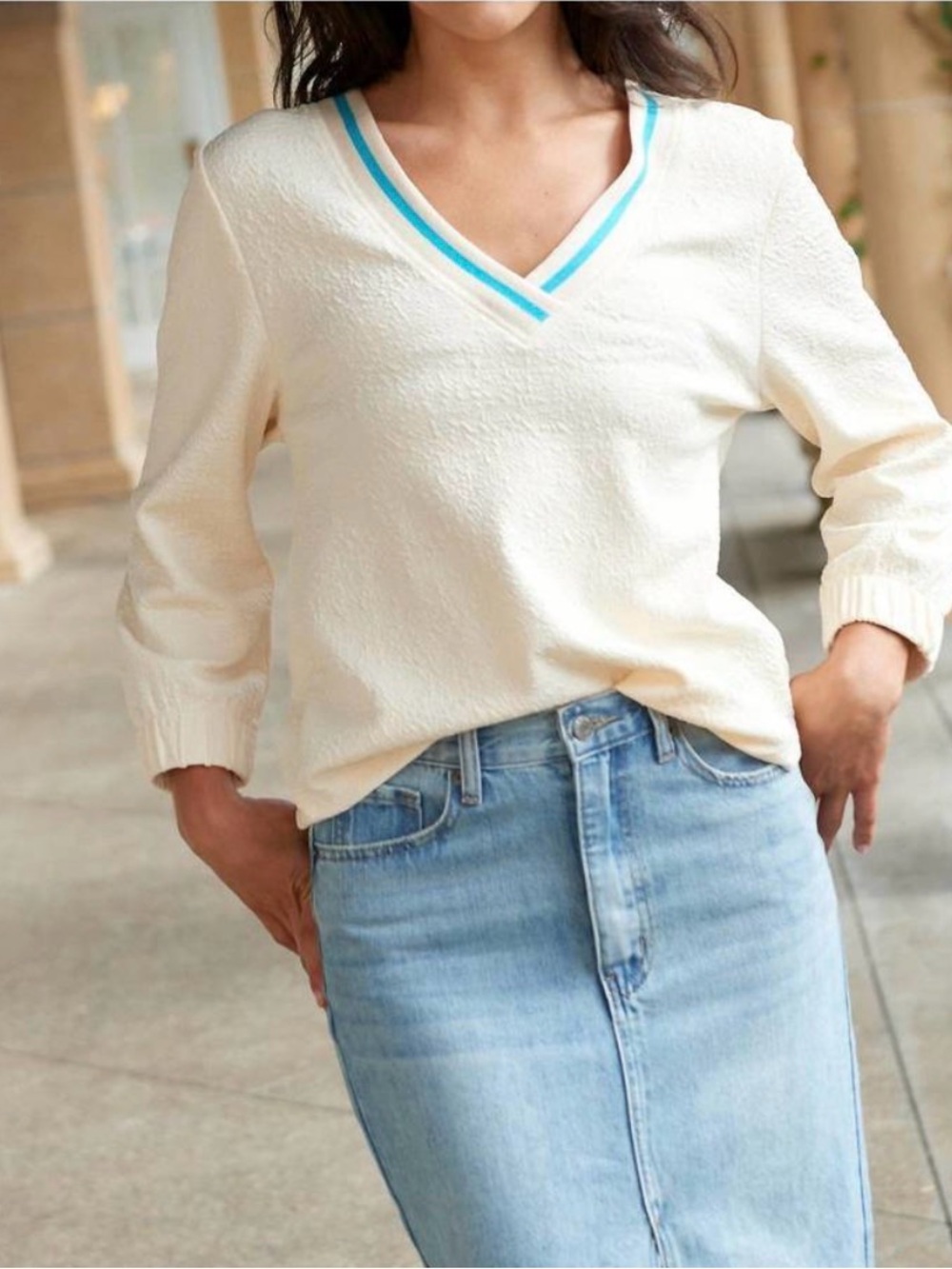 NWT Sundays Roxanne Top in Pearled Ivory Women’s Large